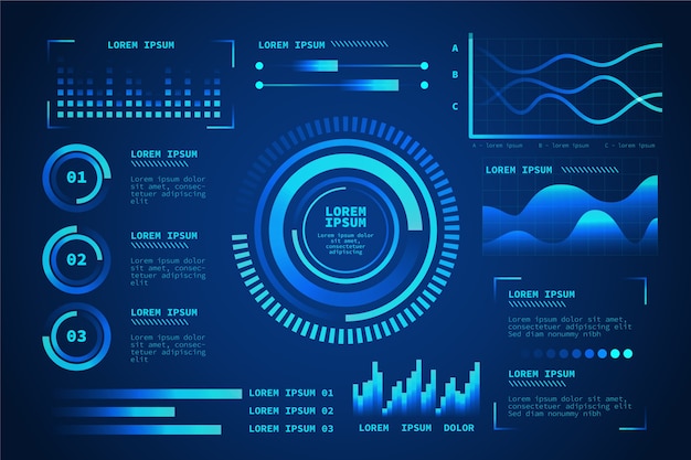 Futuristic technology infographic