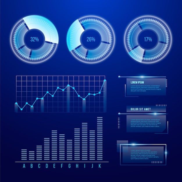 Vettore gratuito infografica tecnologia futuristica