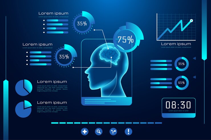 Free Vector futuristic technology medical infographic