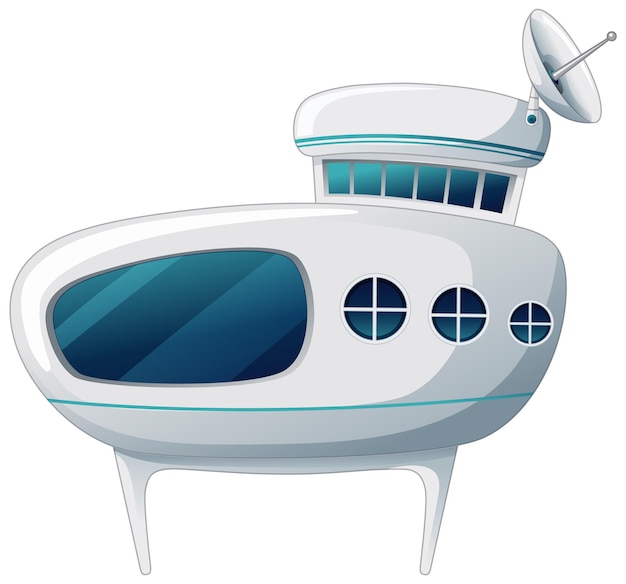 Free vector futuristic vector spaceship illustration