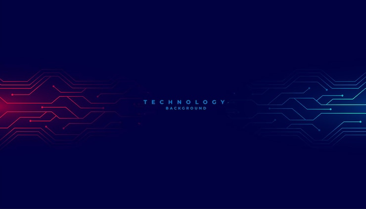 Free Vector futuristic web network circuit lines techno backdrop design