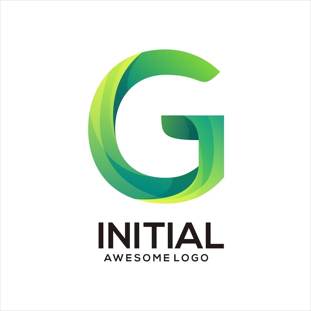Начальный градиентный красочный логотип G Letter