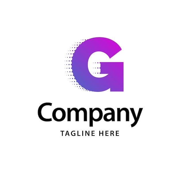 G Purple Logo Business Brand identity design Vector illustration