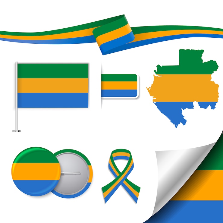 Free Vector gabon representative elements collection