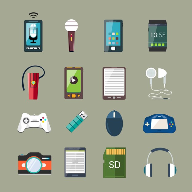 Gadget icons set