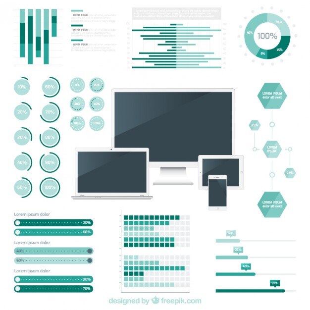 Free Vector gadgets infographic
