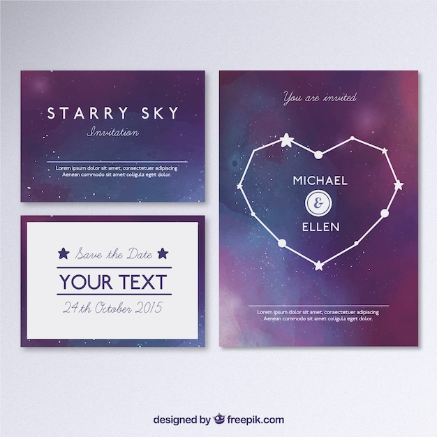 Galactic wedding invitation