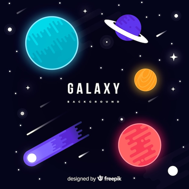 Free vector galaxy background design