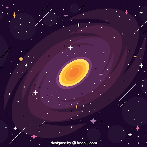 Free vector galaxy background and stars