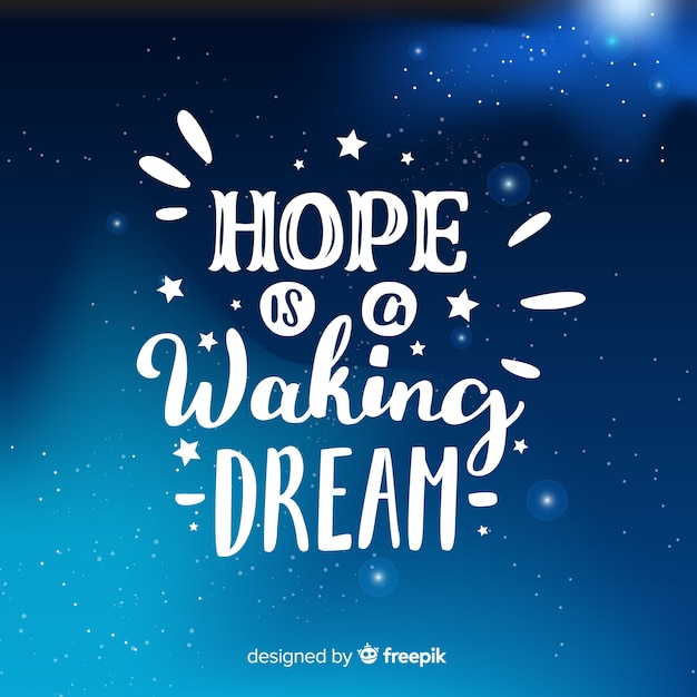 Free vector galaxy background with quote concept