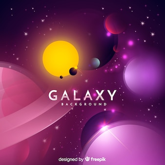 Galaxy background with realistic design