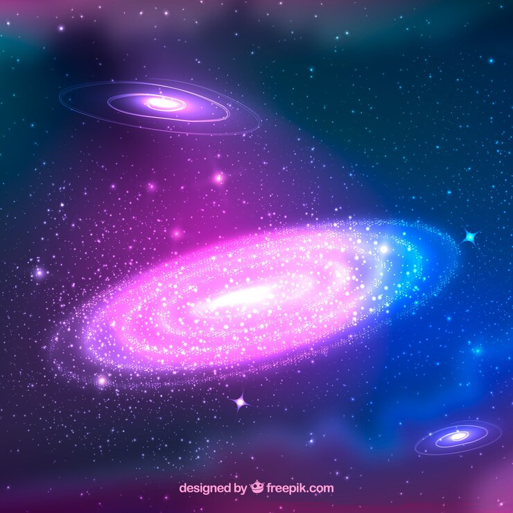 Free Vector galaxy background with stars