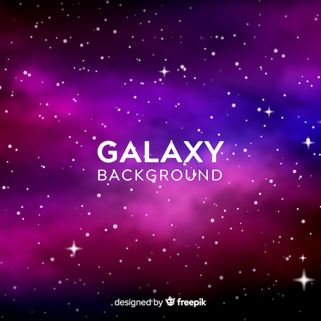 Free vector galaxy background with stars