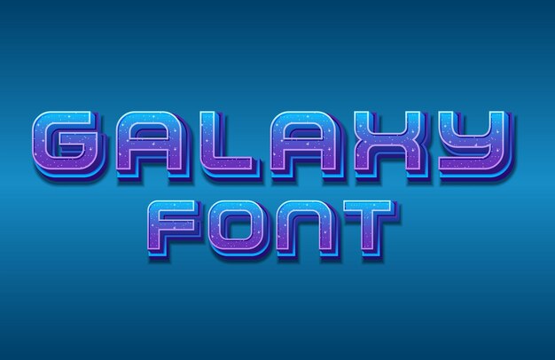 Galaxy font logo on space background