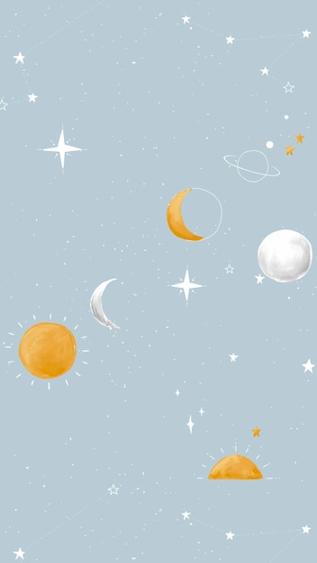 Free Vector | Galaxy iphone wallpaper, mobile background, cute space vector