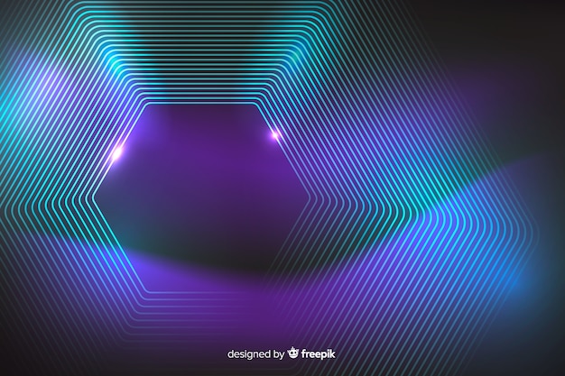 Galaxy neon lines abstract background 