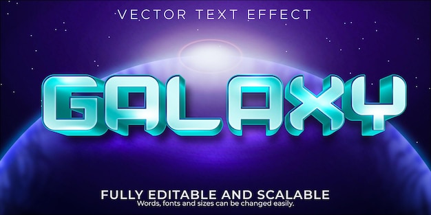 Free vector galaxy text effect editable retro and vintage text style