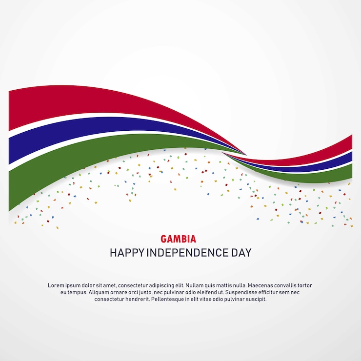 Free Vector gambia happy independence day background