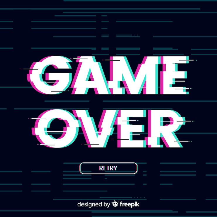 Free Vector game over background
