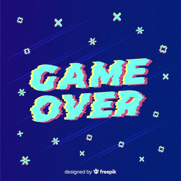 Free vector game over background