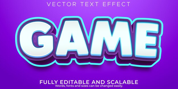 Game cartoon text effect, editable comic and funny text style