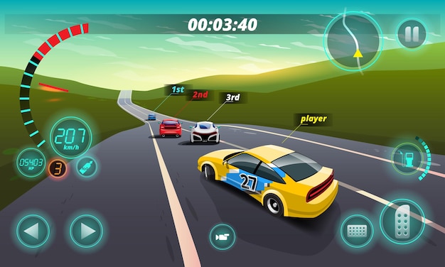 Car Game Ui Projects  Photos, videos, logos, illustrations and