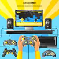 Free vector game gadget illustration