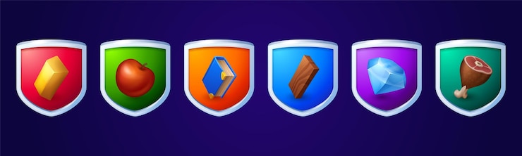 Free Vector game icons of resources and loot