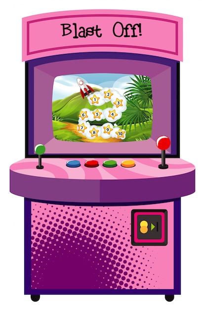 Game machine for counting numbers on isolated background