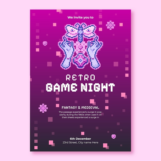 Game night  invitation template