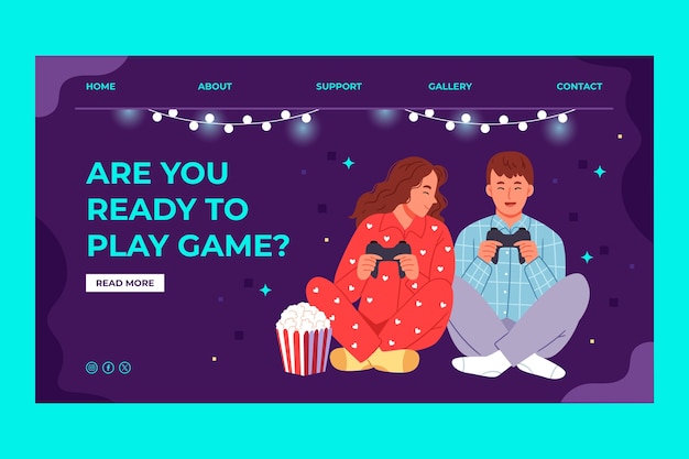 Game night  landing page template