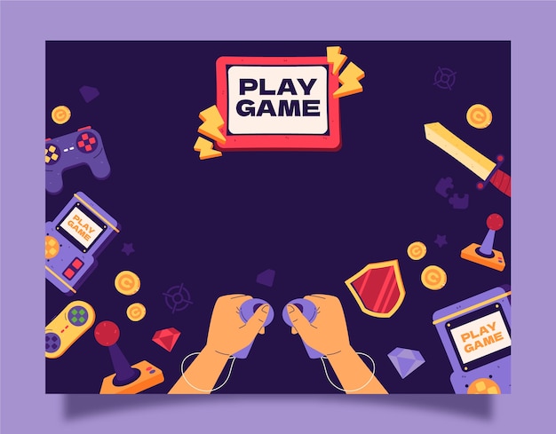 Free vector game night  photocall template