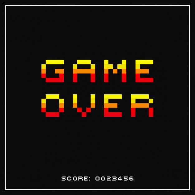 Game over pixelated background