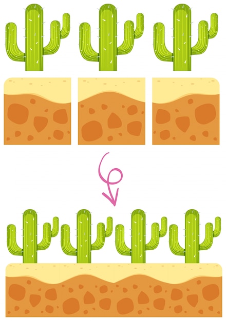 Un modello di gioco con cactus