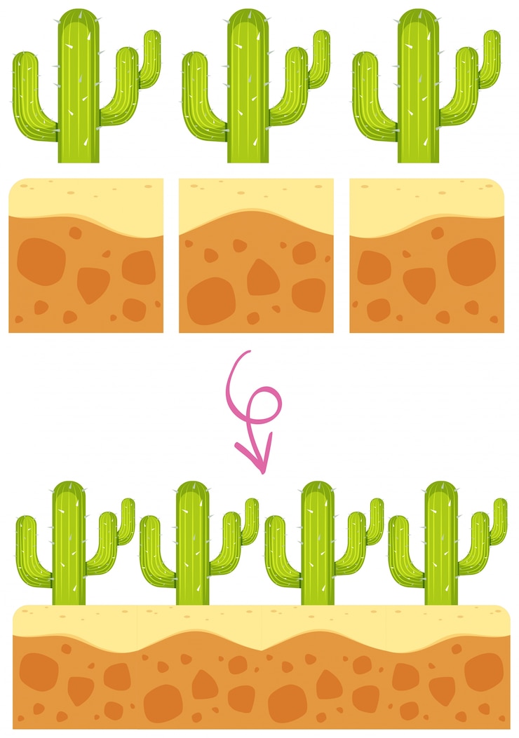 Free Vector a game template with cactus