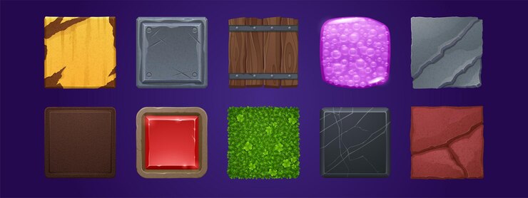 Free Vector game ui app icons buttons cartoon interface