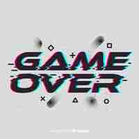 Free vector game over