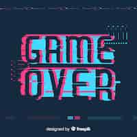 Free vector game over