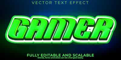 Free vector gamer text effect editable esport and modern text style