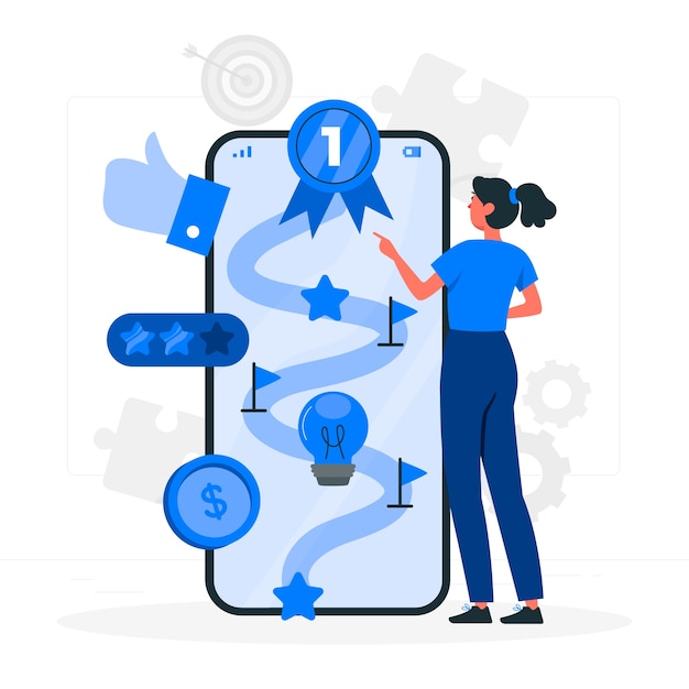 Gamification  concept illustration