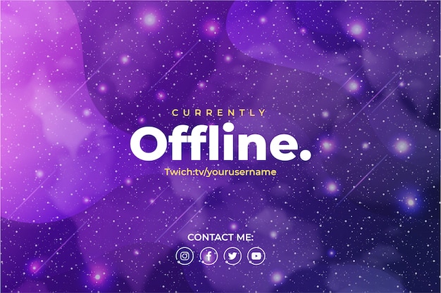 Gaming background for twitch with galaxy background