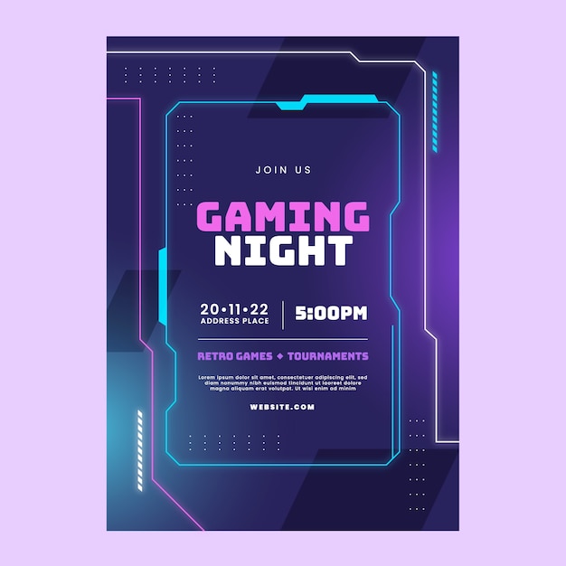 Free vector gaming design template