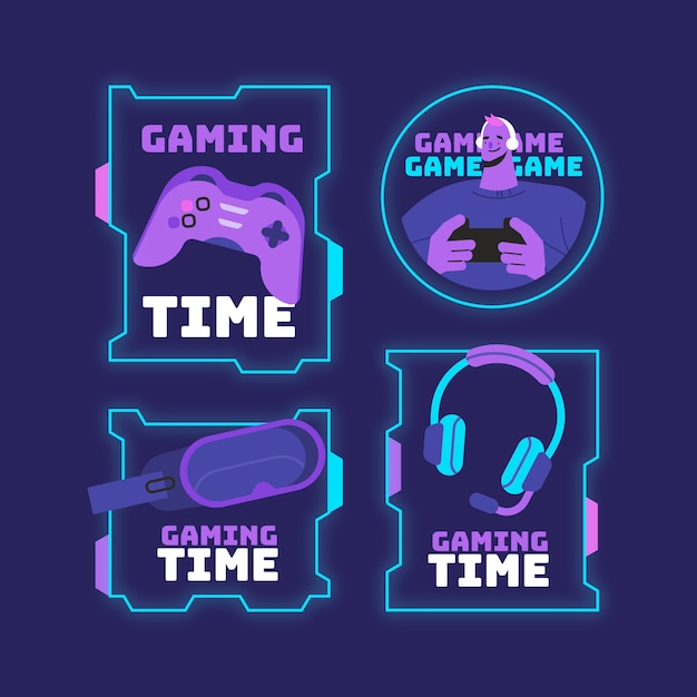 Free vector gaming design template