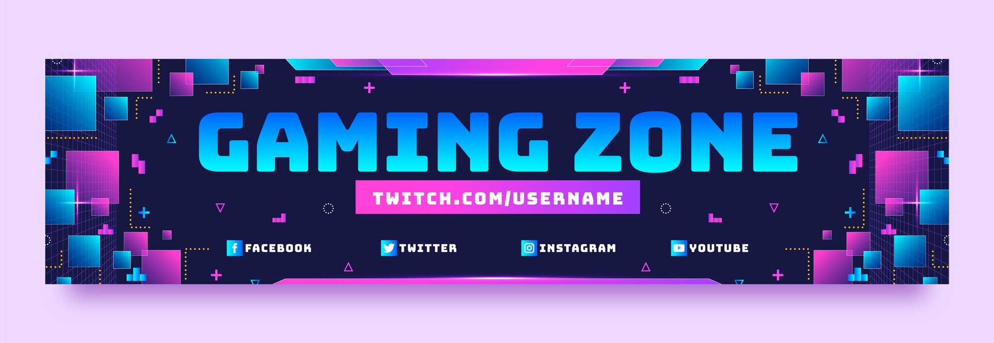 Gaming banner, Twitch header,  banner