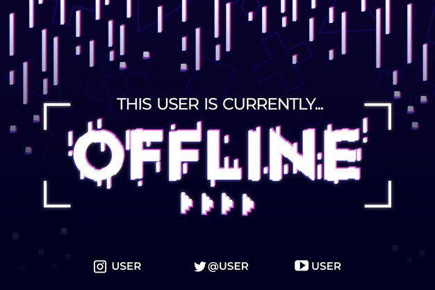 Gammer style offline twitch banner