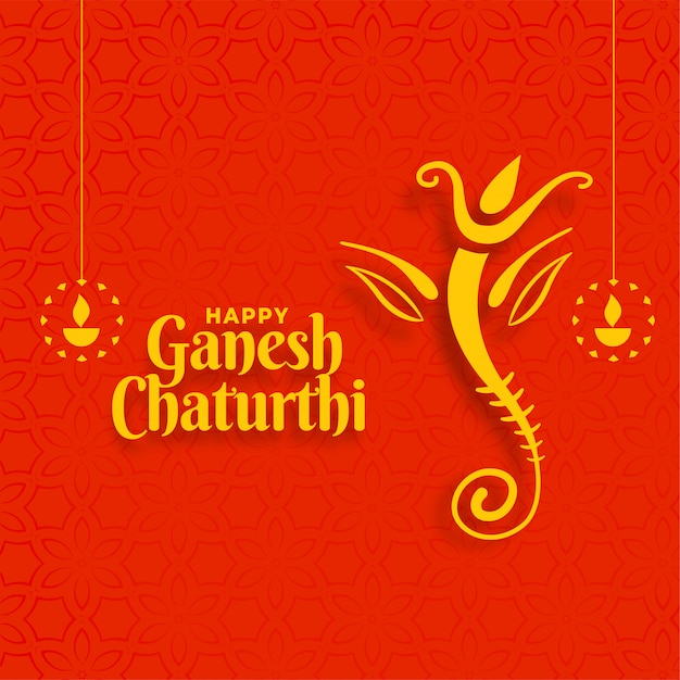 Ganesh chaturthi desidera il design della cartolina d'auguri