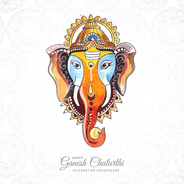 Ganesh chaturthi wishes greeting card design