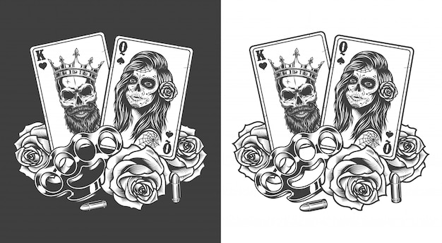 Free vector gangsta concept with playing card