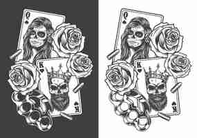 Free vector gangsta concept with playing card