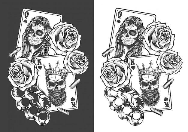 Gangsta concept with playing card